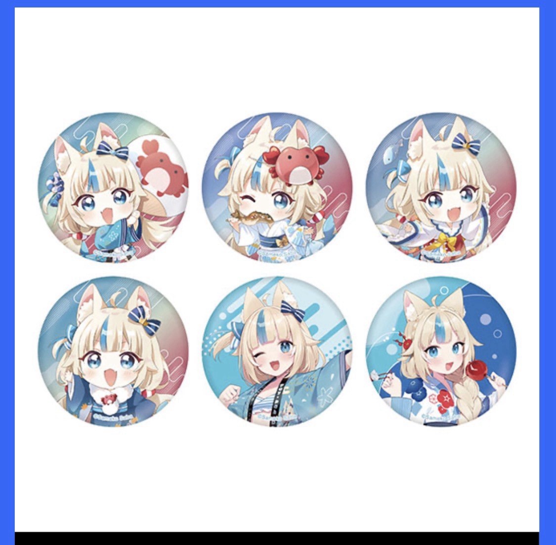 Sameko Saba x Kurageu Roa POPUP STORE Blind Bag Button Unopened w/ 2 Voice Cards
