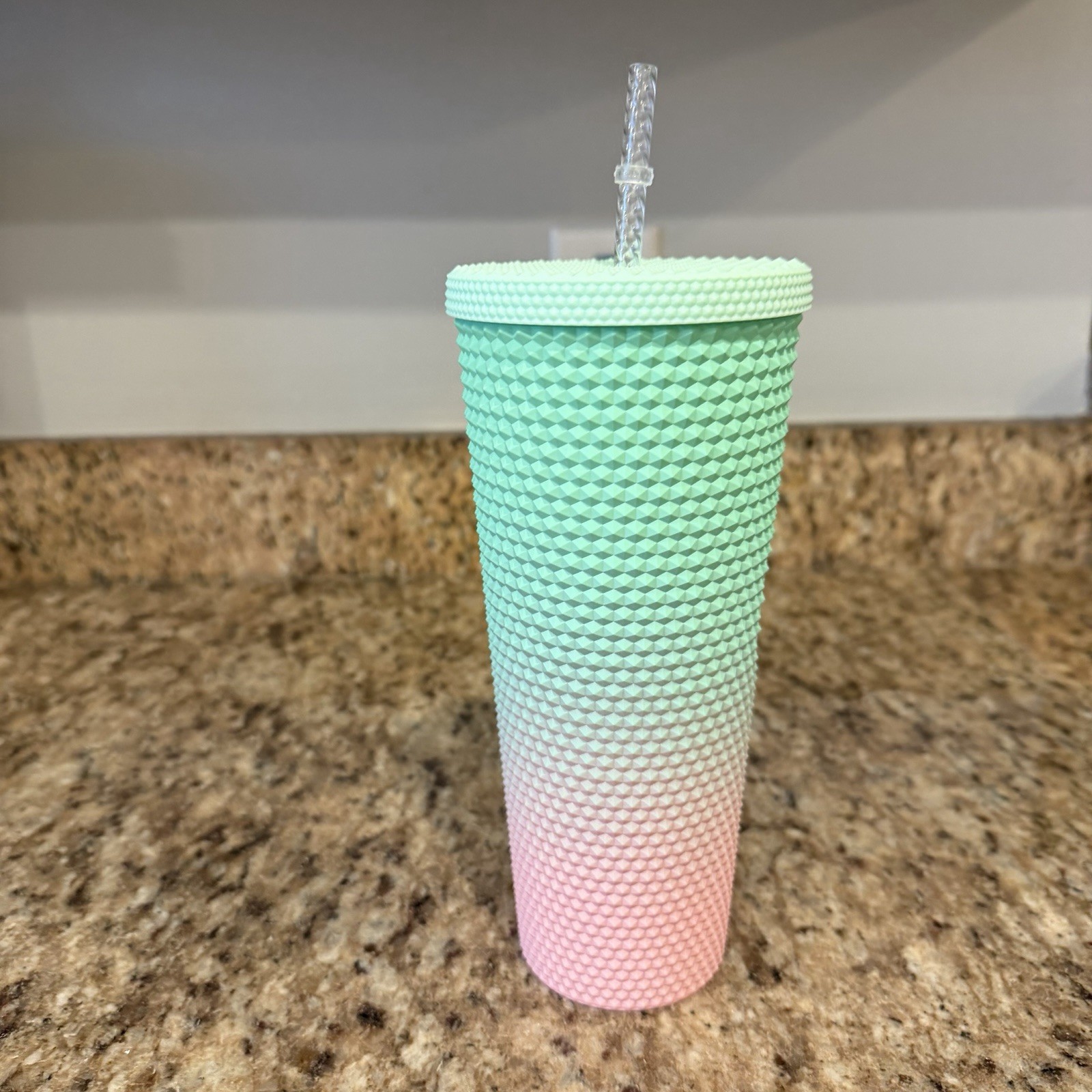 New Starbucks Limited Edition Watermelon Ombré Studded Cup Tumbler Pink Green