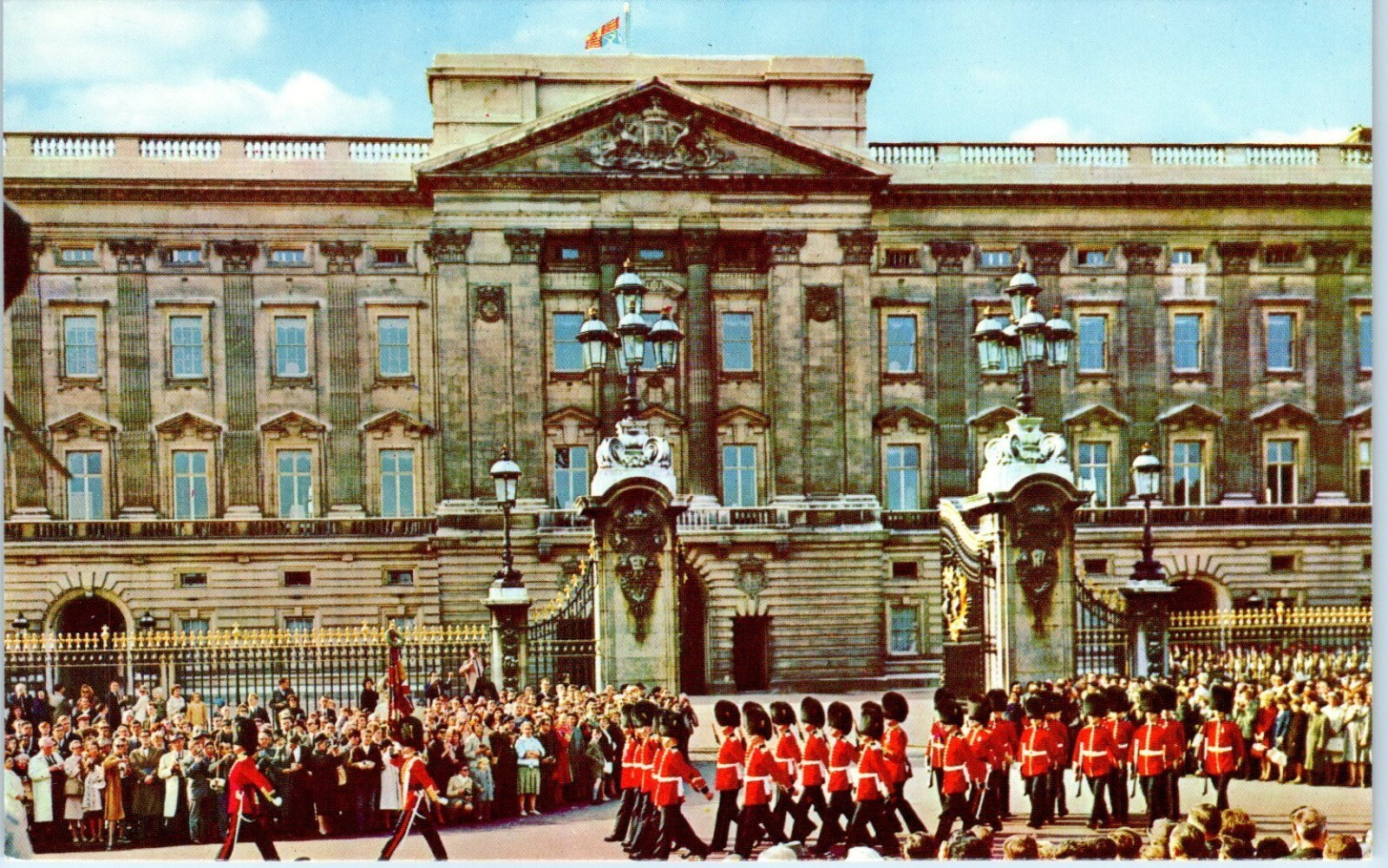 Guards of the Household Brigade Leaving Buckingham Palace London Postcard