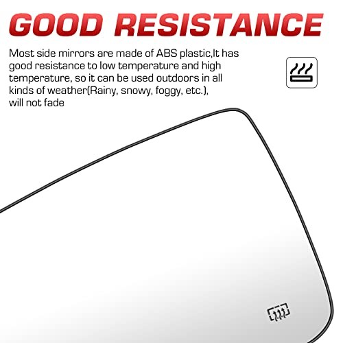 View Heated Mirror Glass for Dodge Ram 1500 2009-2017 for Ram Driver Left Side