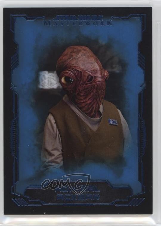 2016 Topps Star Wars Masterwork Blue Metallic Admiral Ackbar #48 0mh4