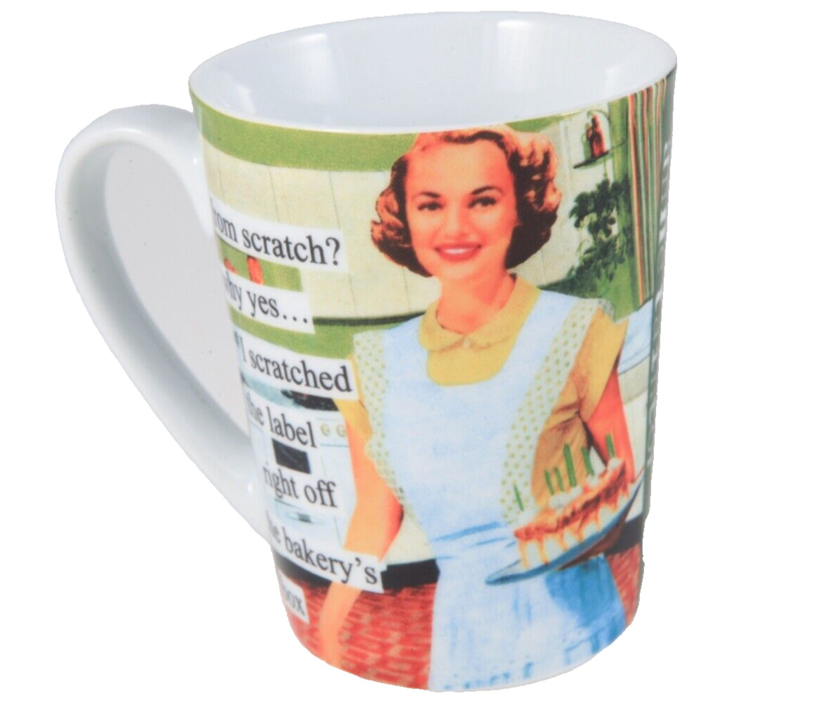 Funny Porcelain Coffee Cup Mug ANN TAINTOR 12 Oz “From Scratch” Feminist Gift
