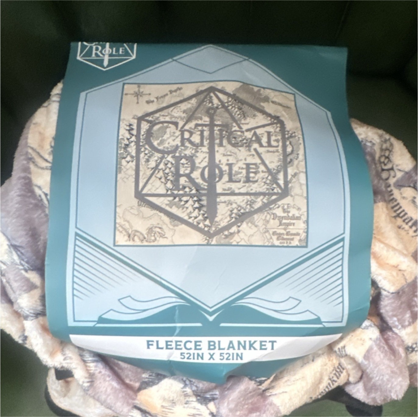 Critical Role Fleece Blanket 52in x 52in 100% Polyester Map Design