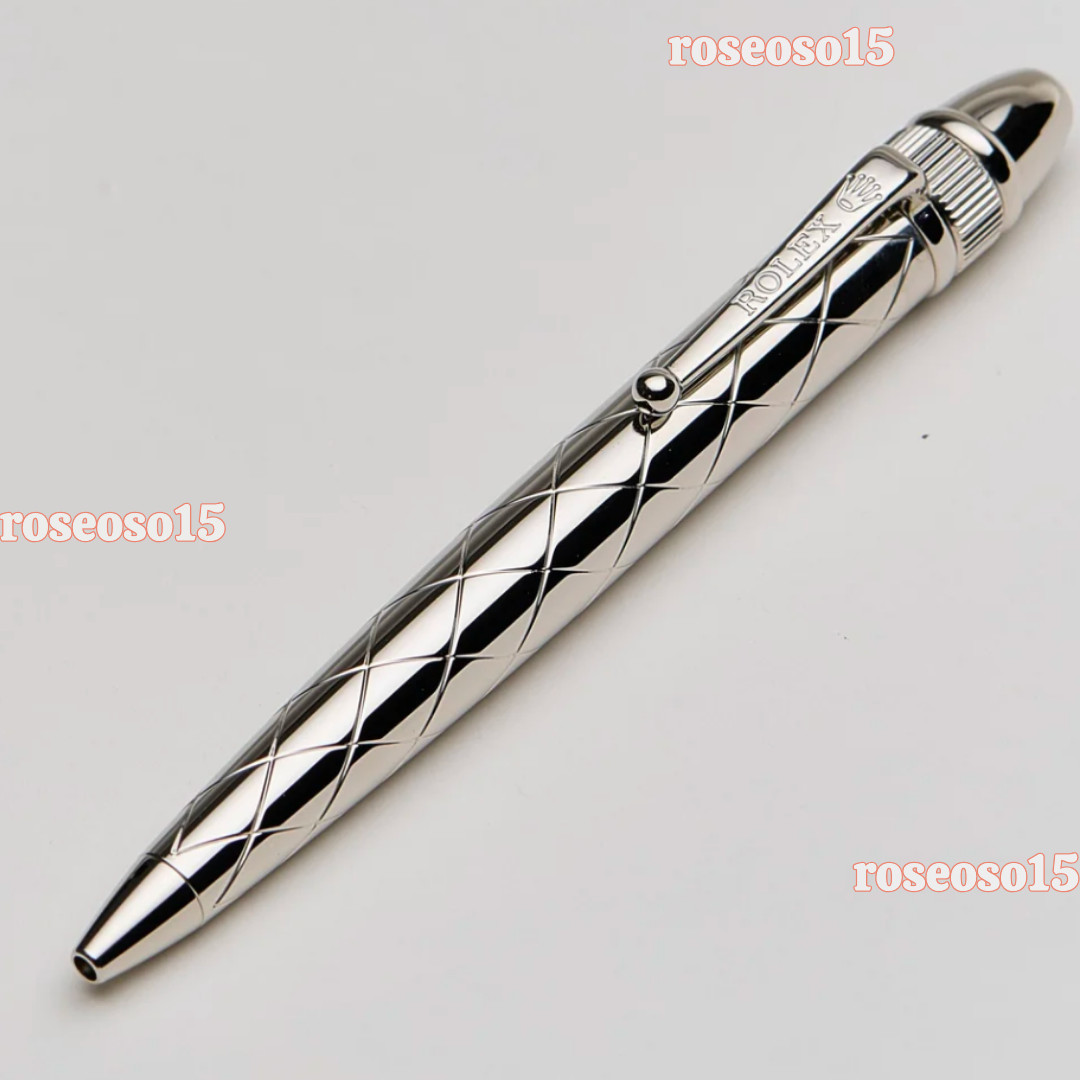 Bid Rolex Imperial Silver Signature Finish Ballpoint Pen New Perfect Gift Set