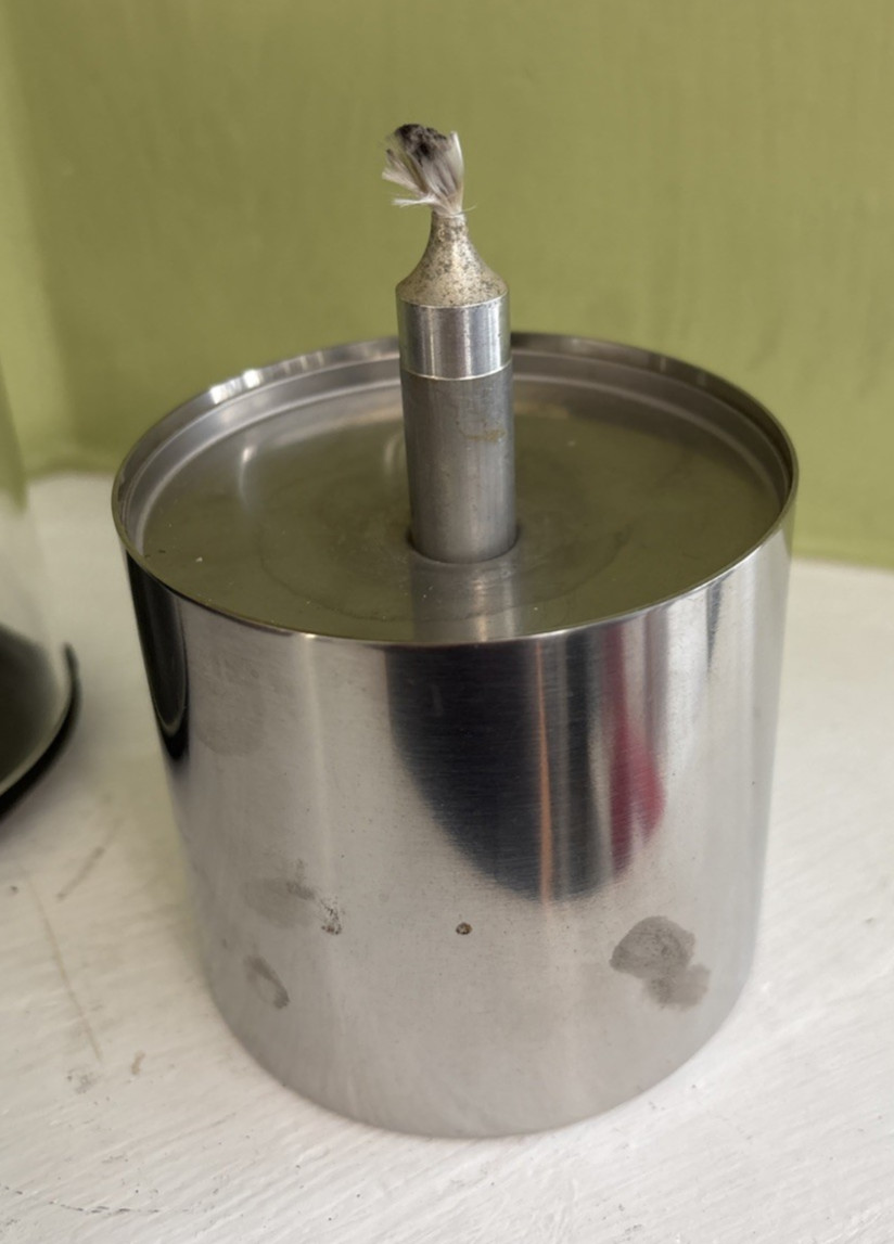 Stelton oil lamp by erik magnussen stainless steel