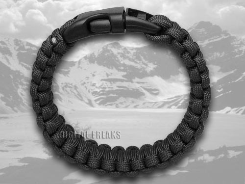 Wilson Tac Black Paracord 9″ Nine Inch Survival Bracelet WI9JG203