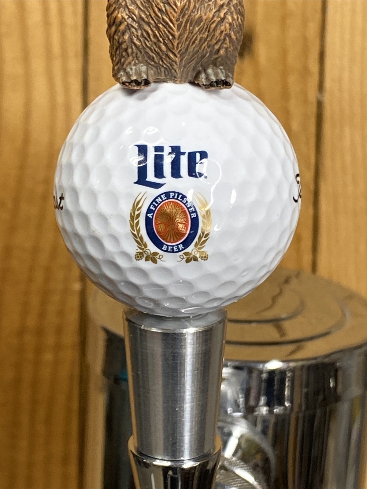 Caddyshack Golf TAP HANDLE Miller Lite Beer Keg Ball Gopher Kegerator Mini Short