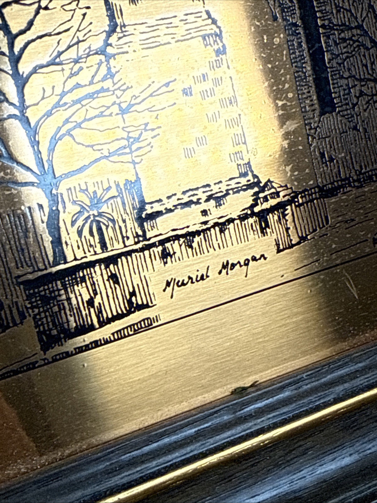 Monkstown Parish Church By Muriel Morgan, Etched In Copper, 12in X 9.5in