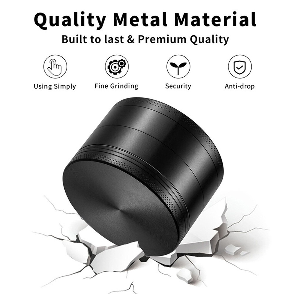 Herb Grinder 4 Layer 3 inch Large Metal Tobacco Crusher Magnetic Tobacco Grinder