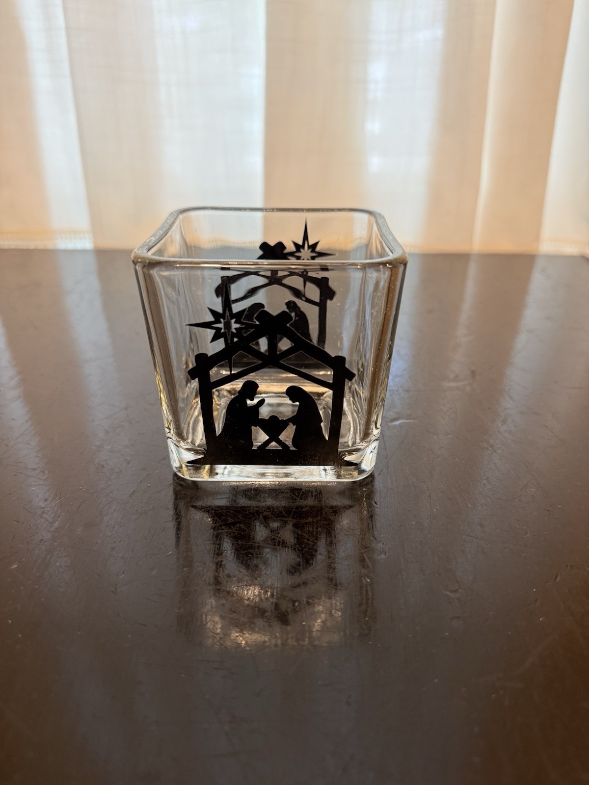 Nativity Votive Candle Holder