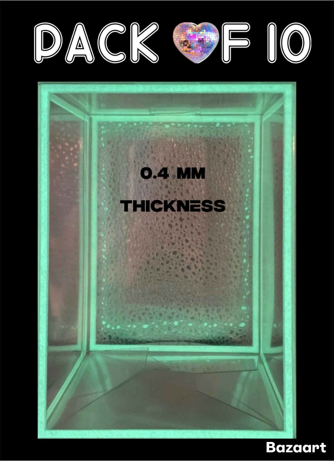 10-Pack Collectibles *GLOW IN THE DARK* Funko Pop Protector Case for 4″ Figure!