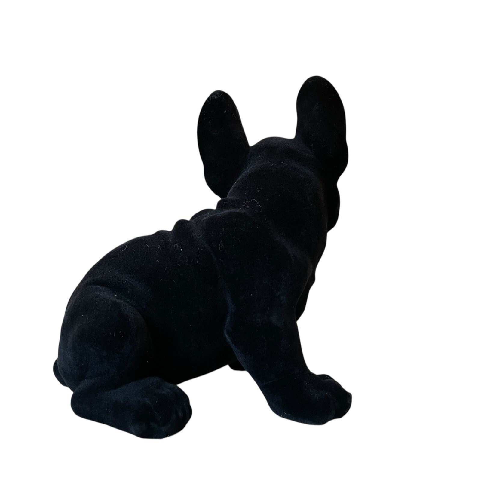 Black Velvet French Bulldog Figurine 9.5in Chic Designer Decor NEW