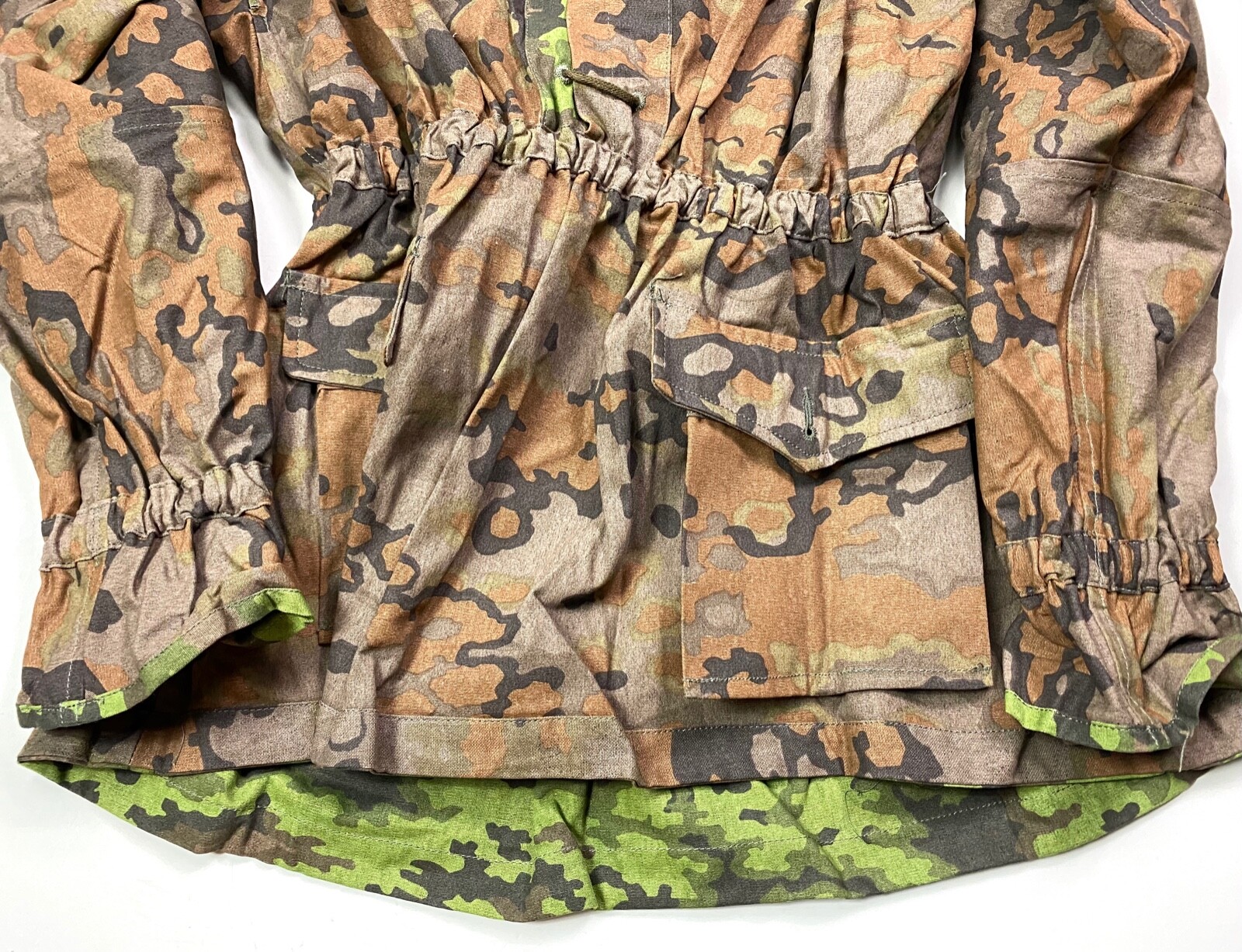 WWII GERMAN WAFFEN OAK CAMO REVERSIBLE FIELD SMOCK- SIZE 3 (46-50R)