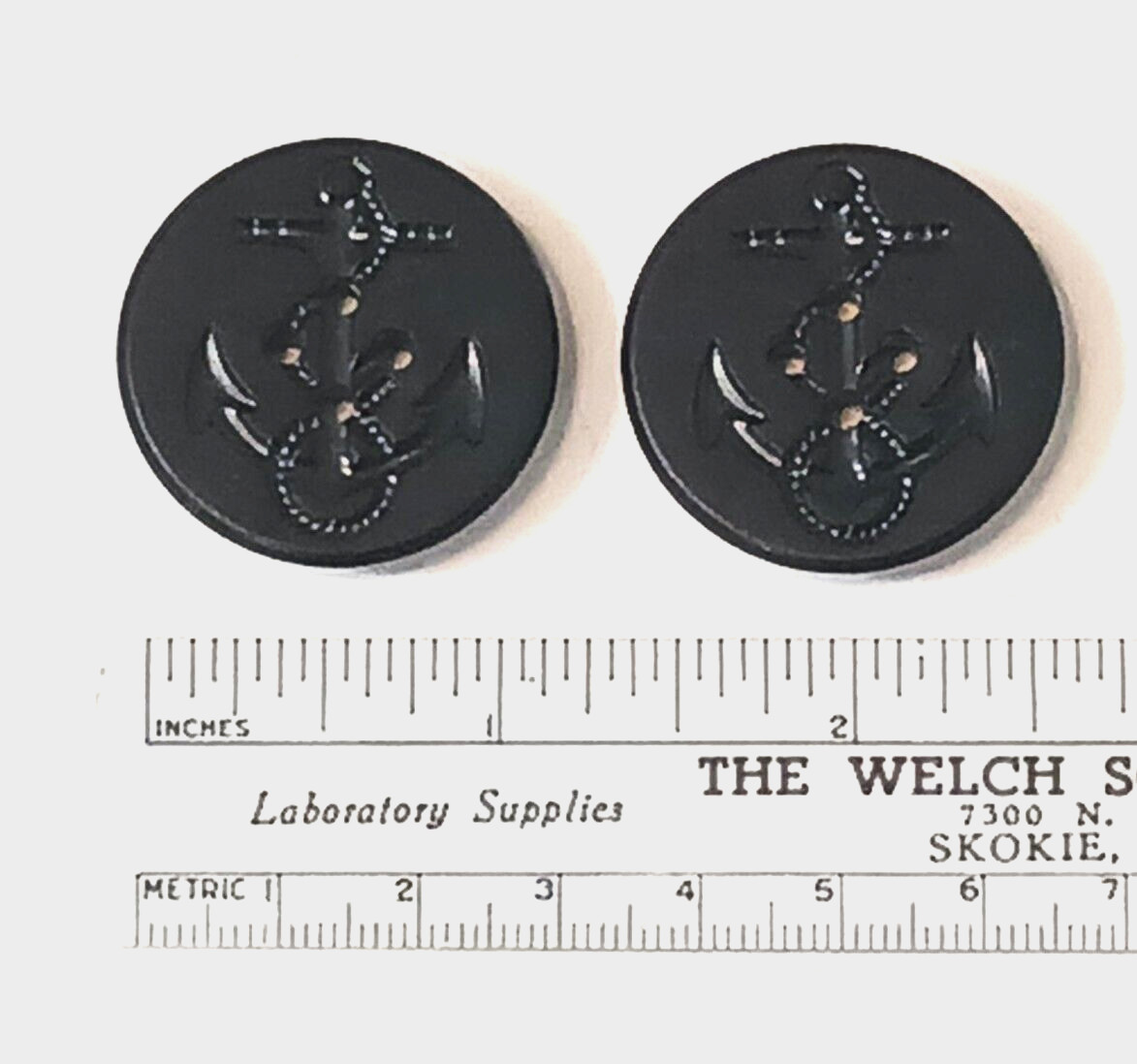 3 Pack Vintage Original USGI Navy Pea Coat Black Anchor Buttons Free US Shipping