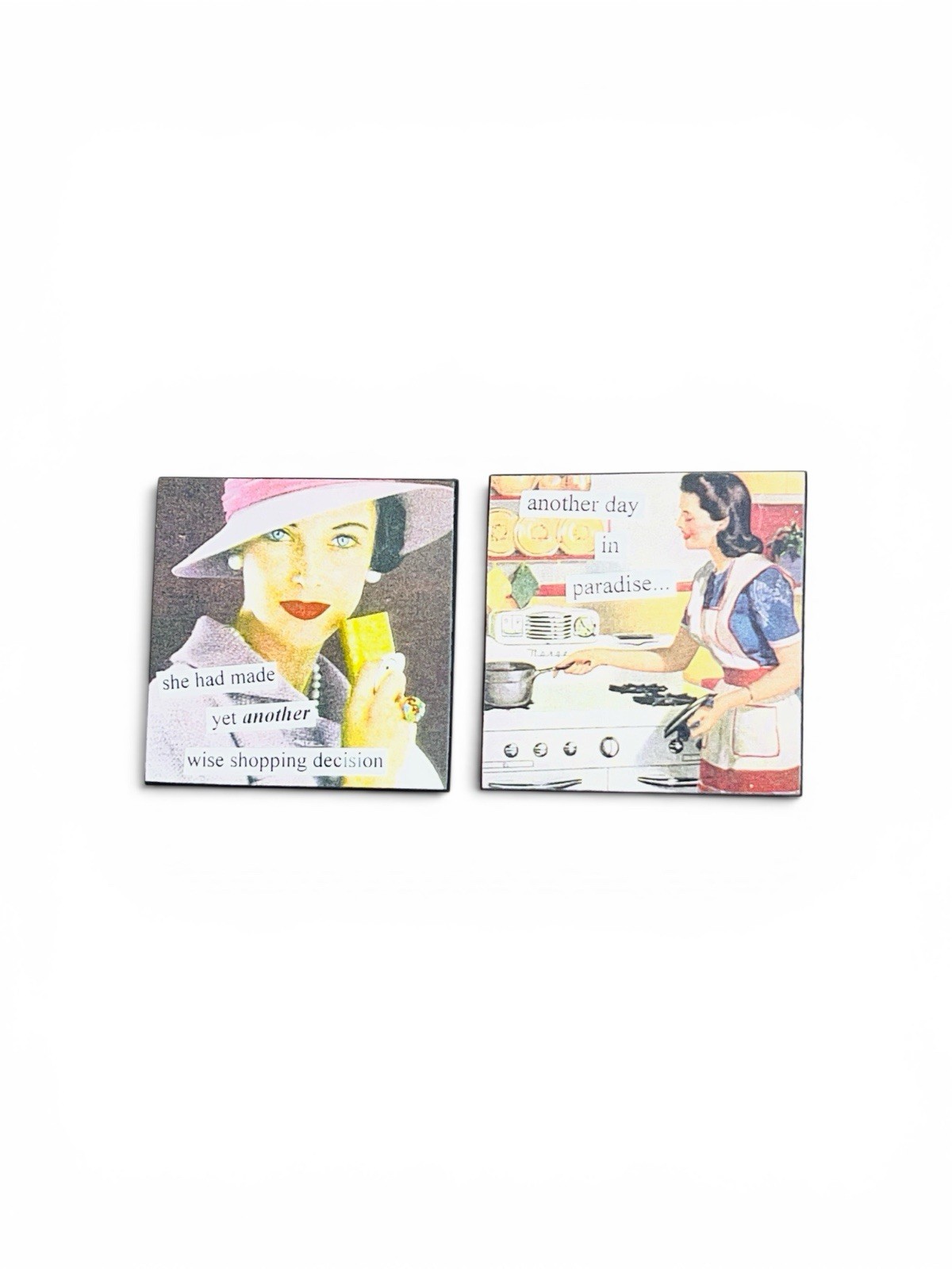 2 Anne Taintor Square Humorous Refrigerator Magnets