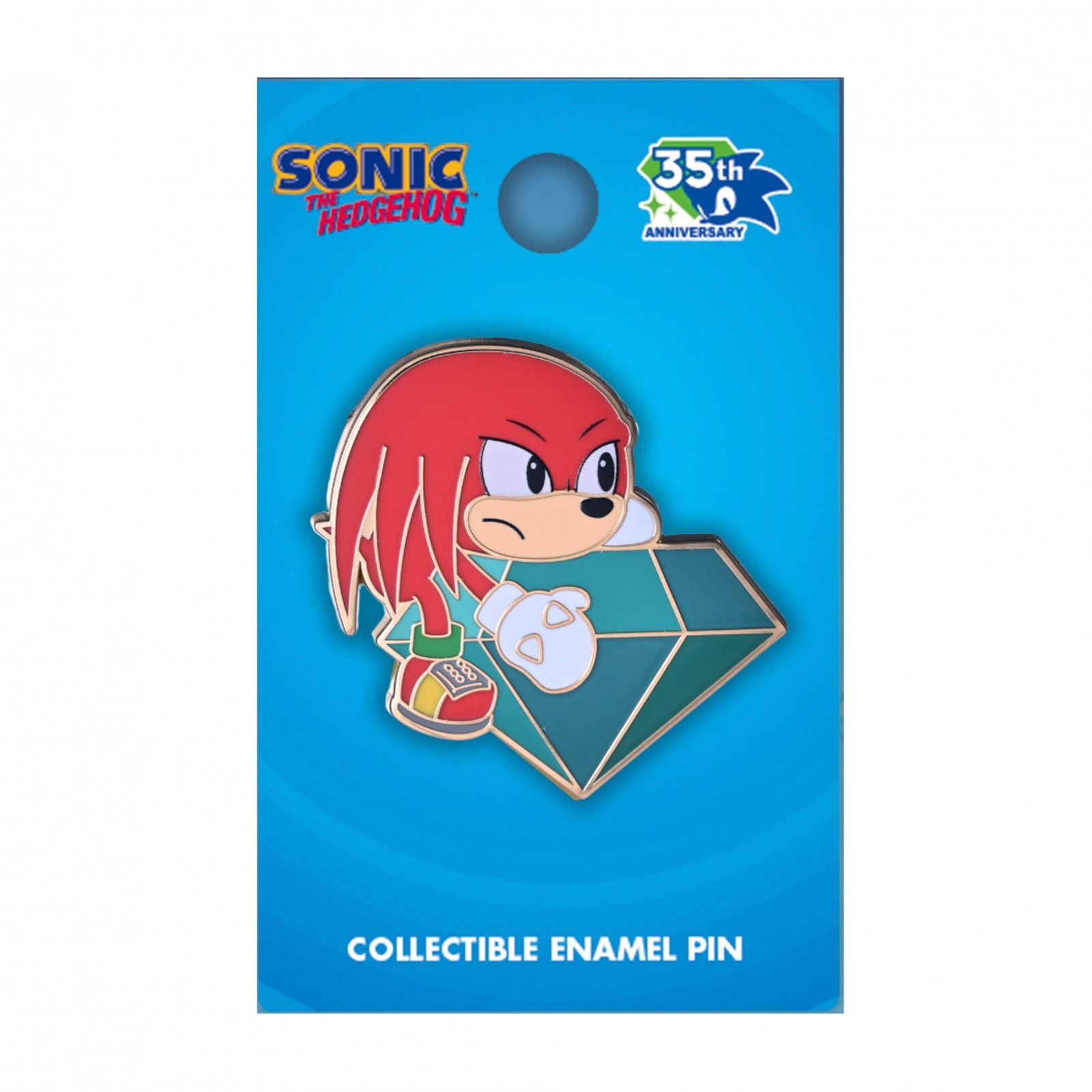 Sonic the Hedgehog Knuckles on Master Emerald Enamel Pin Multi-Color