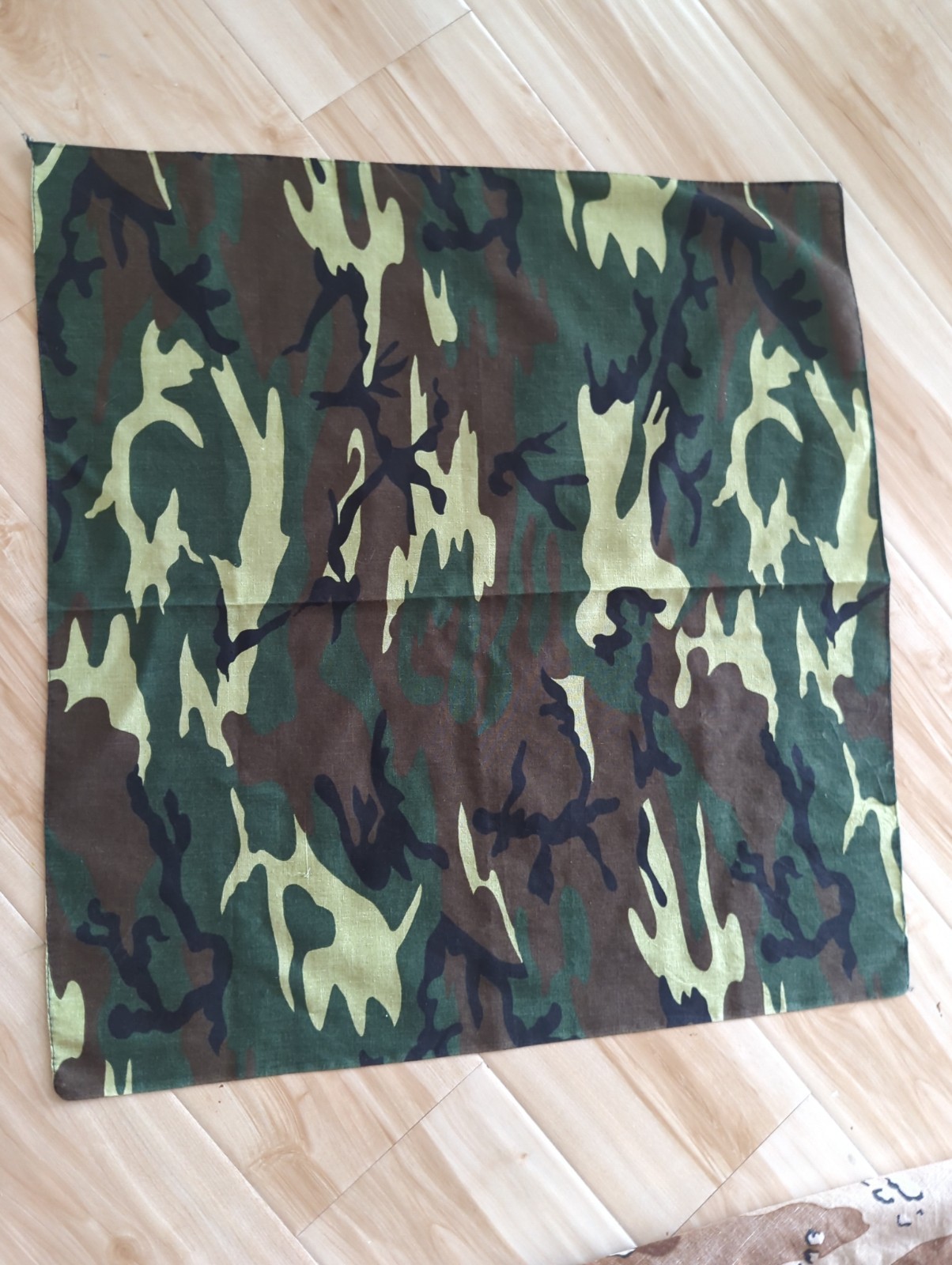 3 Vtg 90s Made In USA Desert Storm Camouflage Bandanna W Eagle Graphic