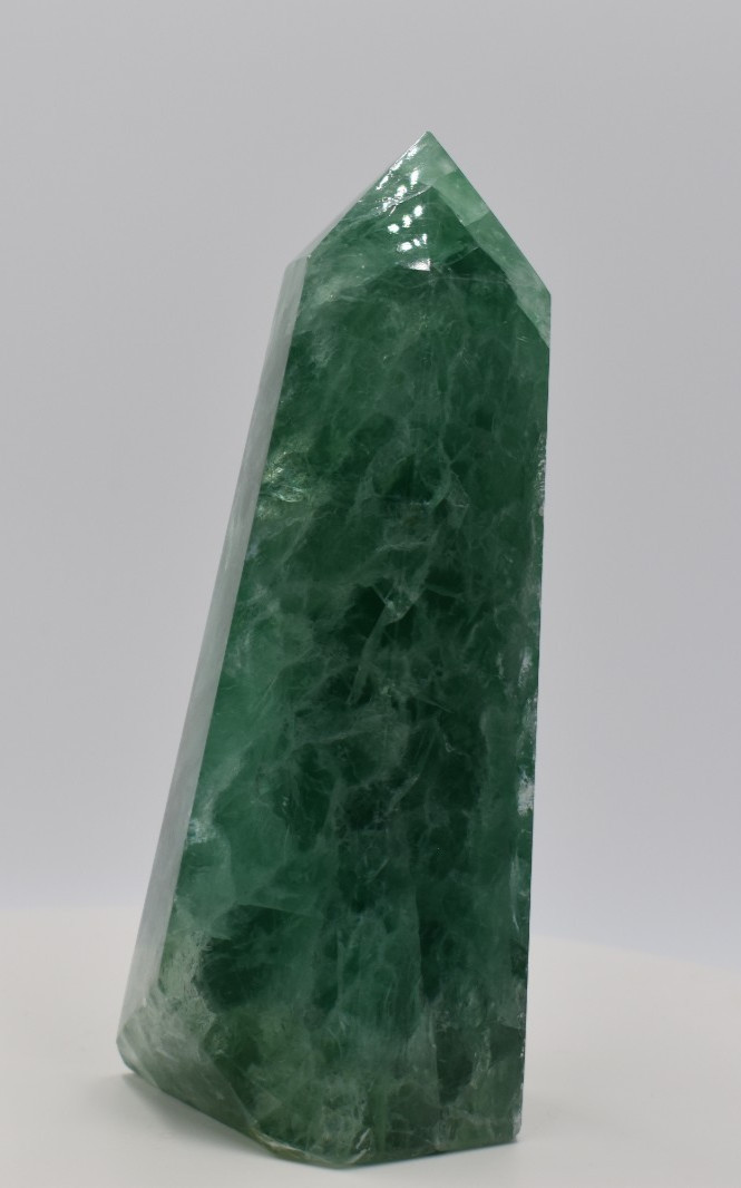 Green Fluorite Point 2 LB 12.9 OZ