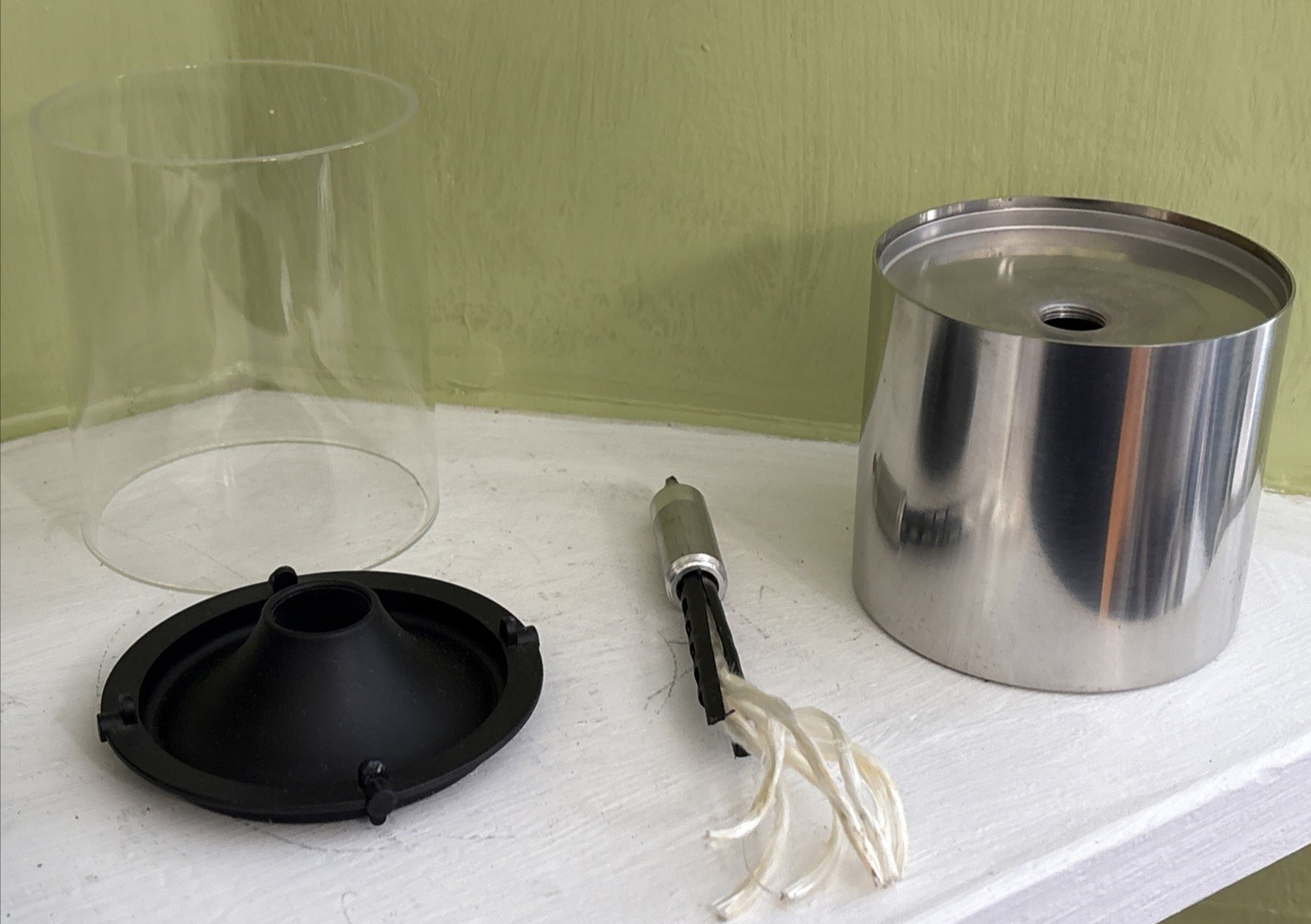 Stelton oil lamp by erik magnussen stainless steel
