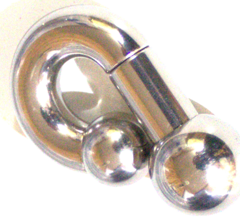 1-00g 5/8 Reverse Prince Albert Jewelry Mollusk Ear Weight 19mm Ball Smooth SEXY