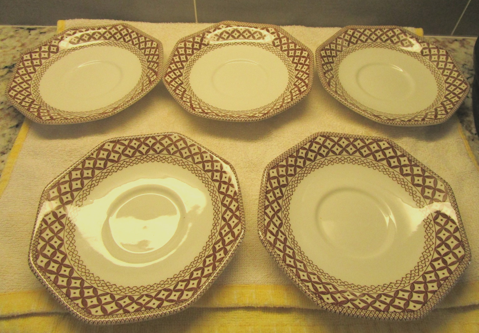 J & G Meakin Wicker Brown Cup & Saucer Staffordshire 351946 Choice 1 or more EUC