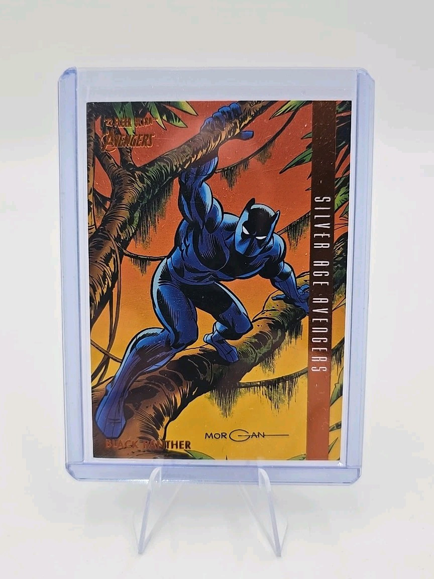 22 Fleer Ultra Avengers BLACK PANTHER Silver Age Avengers Orange Foil 122/549 NM