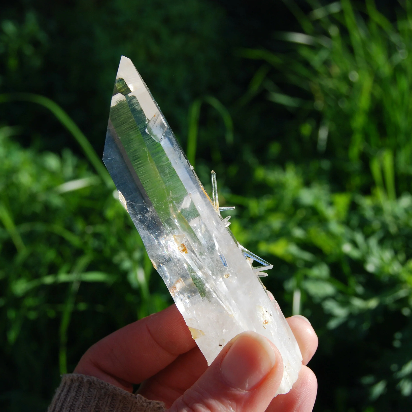 4.5in 132g Channeler Blades of Light Lemurian Crystal, Optical Quartz, La Bellez