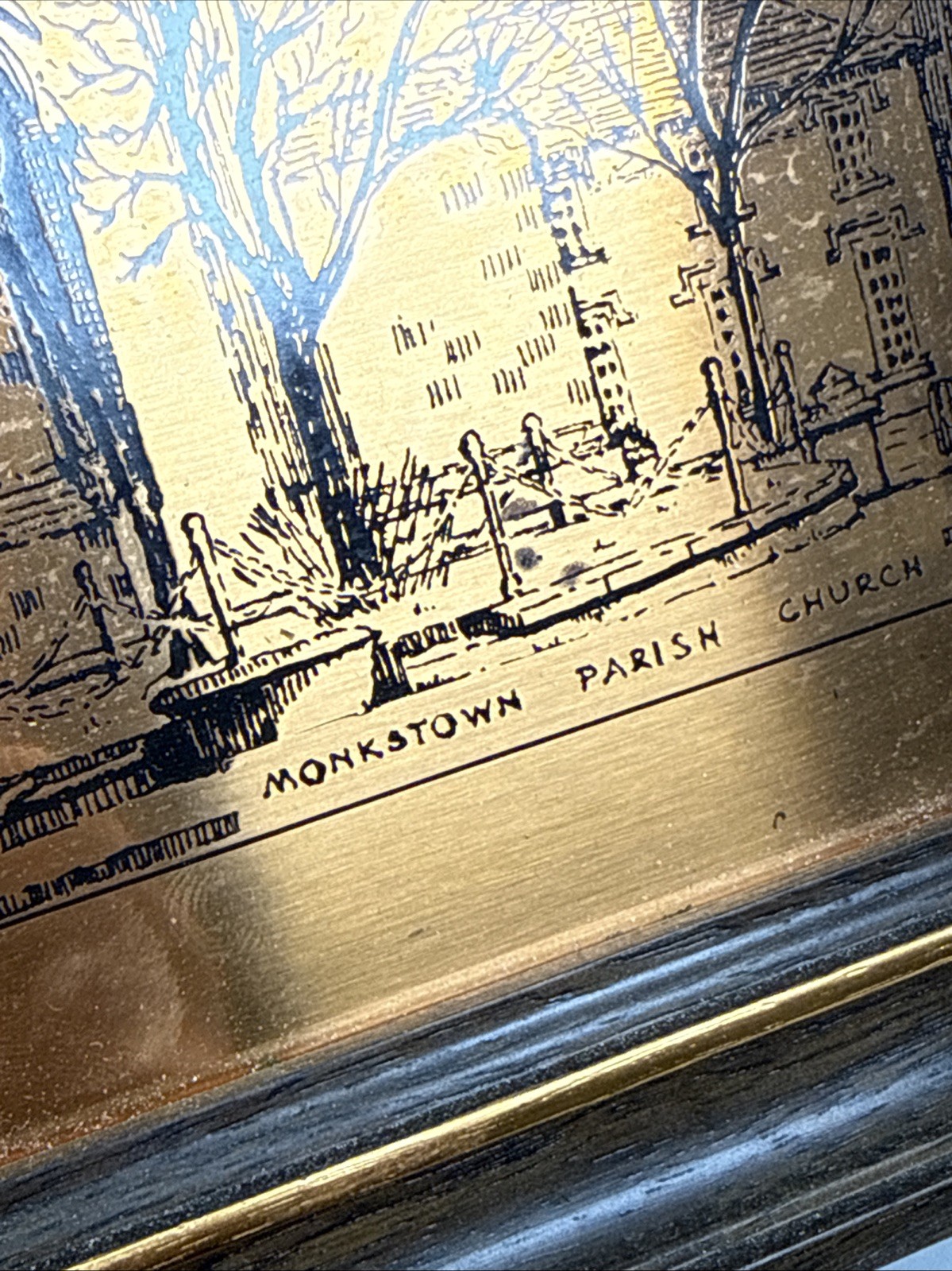 Monkstown Parish Church By Muriel Morgan, Etched In Copper, 12in X 9.5in