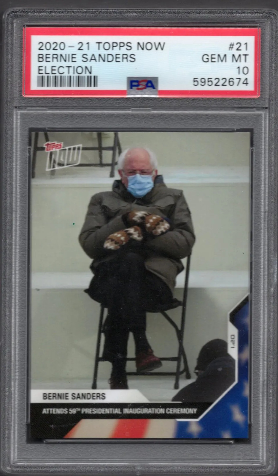 2020 Topps Now Election Bernie Sanders #21 PSA 10
