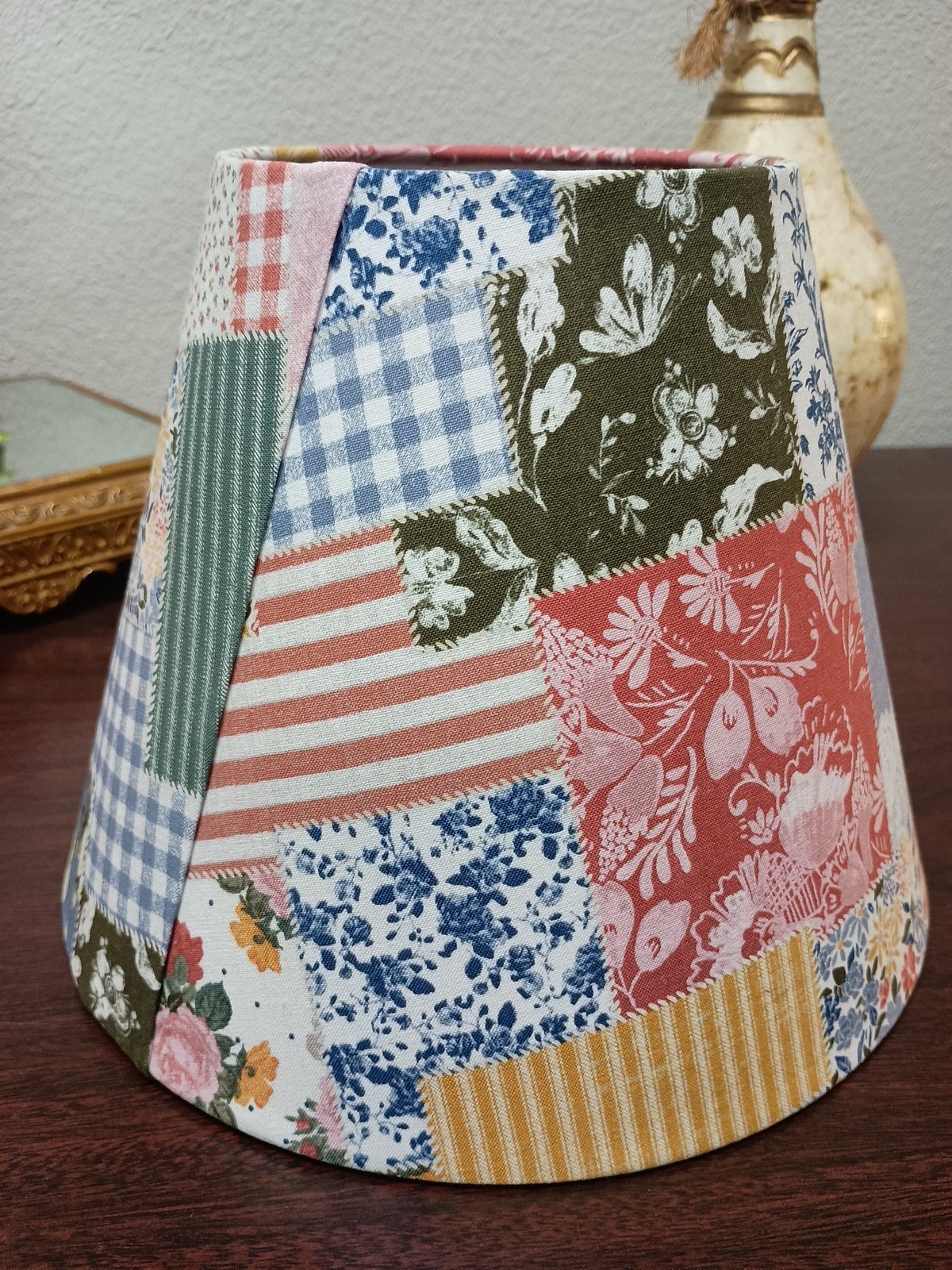 Patch Work Hand Made LampShade (Shade Only) 5″X7.5″X9.5″ Uno Fitting Standard