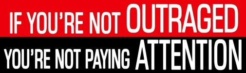 Not Outraged Not Paying Attention Political Bumper Stickers Set of 2 Decals 04