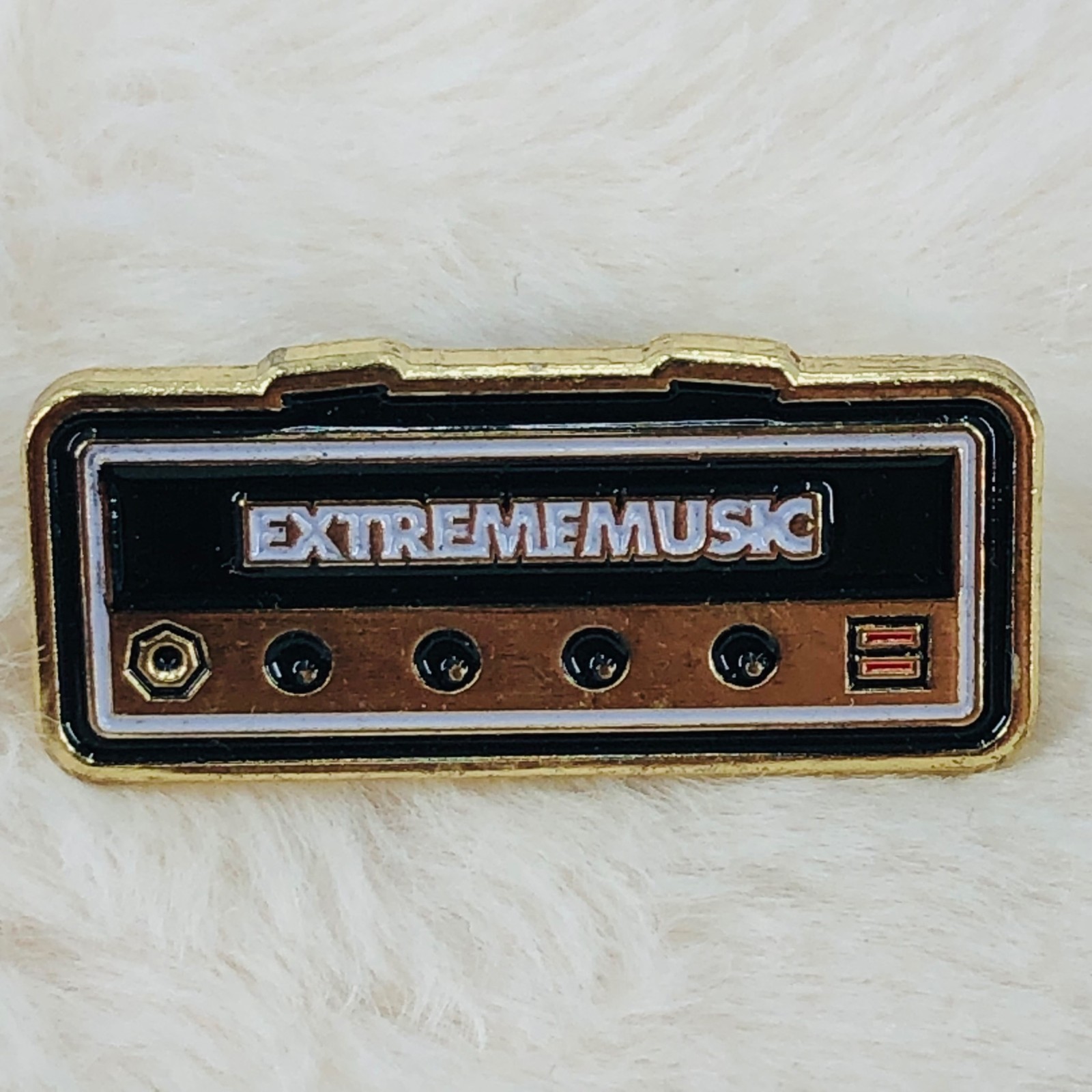 Extreme Music Streaming Advertising Enamel Stereo Lapel Pin
