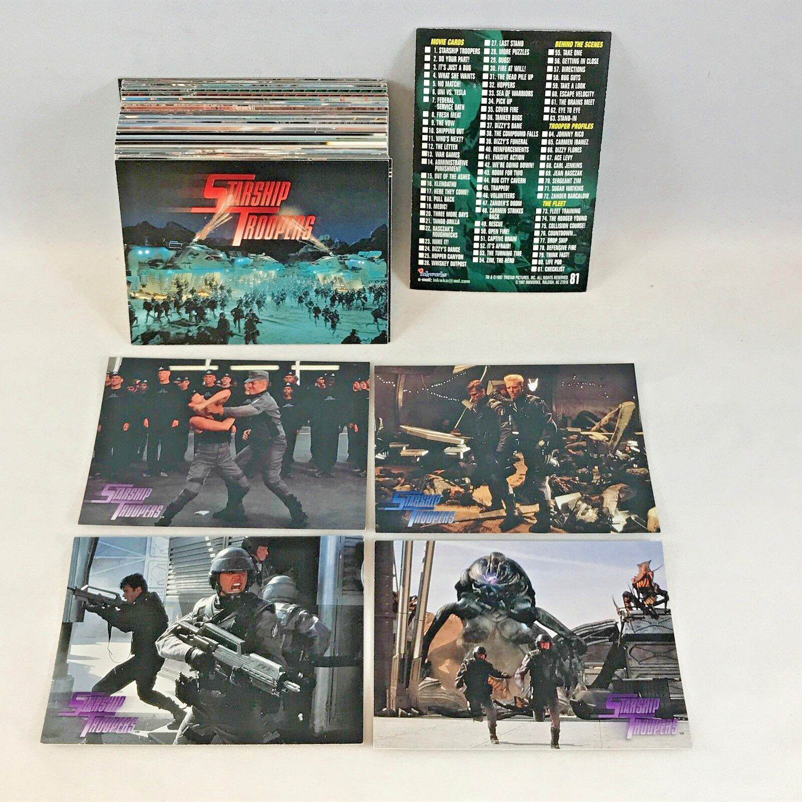 STARSHIP TROOPERS (Inkworks 1997) Complete Sci-Fi Movie Card Set DENISE RICHARDS