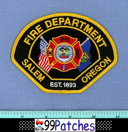 SALEM OREGON Fire Rescue EMS Shoulder Patch HYDRANT FISH 7D