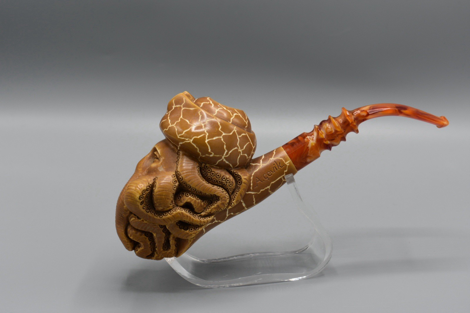 L SIZE DAVY JONES Pipe Block Meerschaum-NEW Handmade From Turkey W CASE#1760