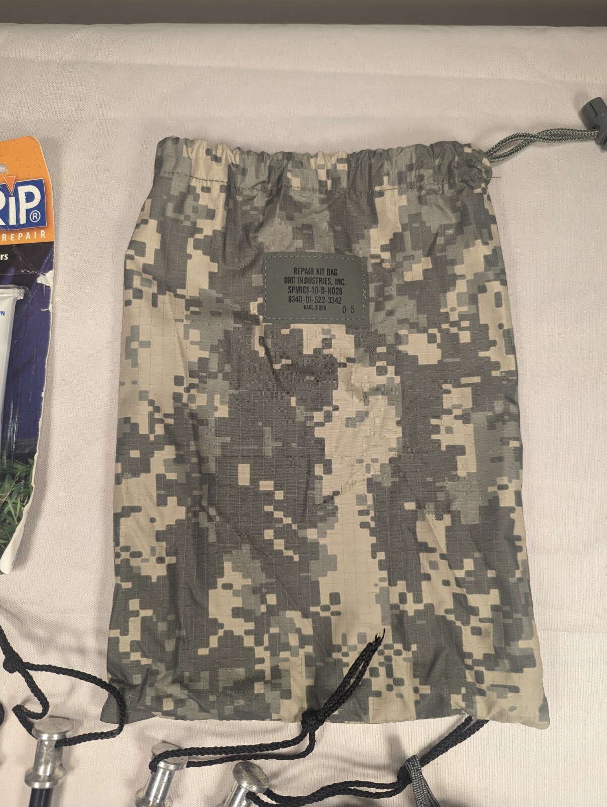 Improved Combat Shelter Repair Kit & Stakes USGI ACU
