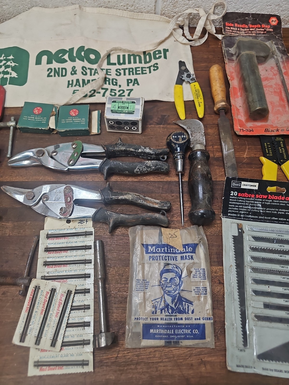 Q86- SHOP LOT of TOOLS- Craftsman Snips, Clamps , Etc