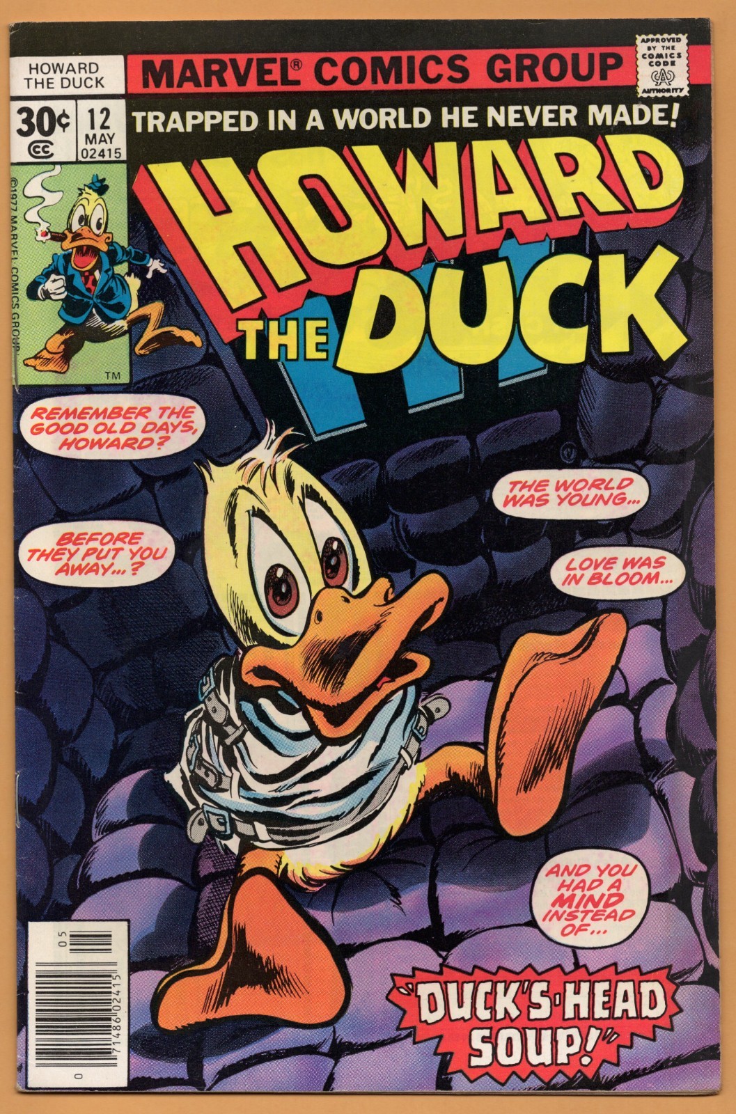 HOWARD THE DUCK #12 IN 9.0 VERY FINE / NEAR MINT 1`ST KISS
