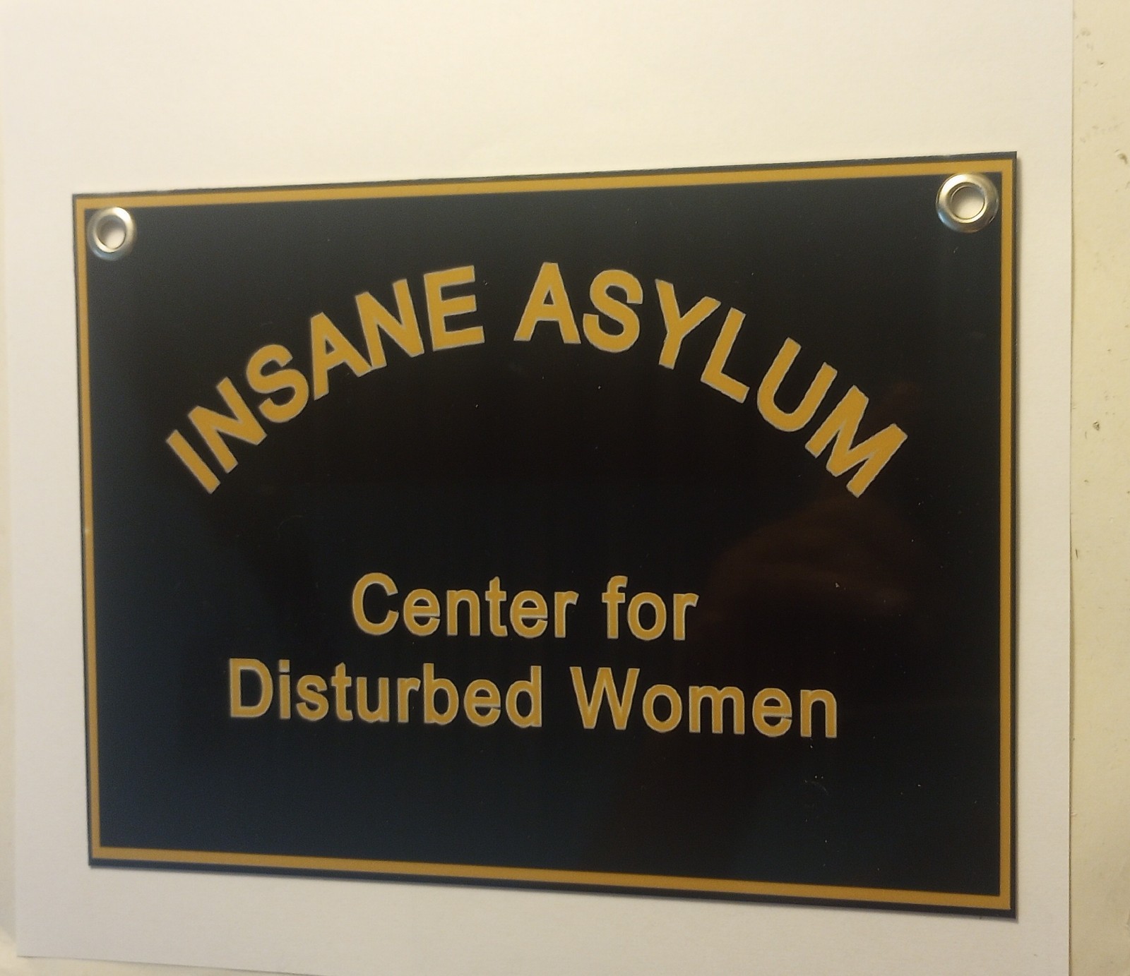 Insane Asylum sign