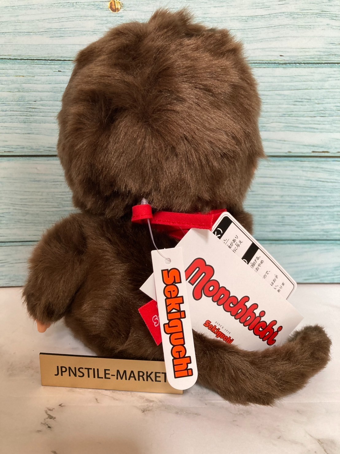 Sekiguchi Monchhichi Premium Standard M Size Boy Sitting Plush Doll Collectible