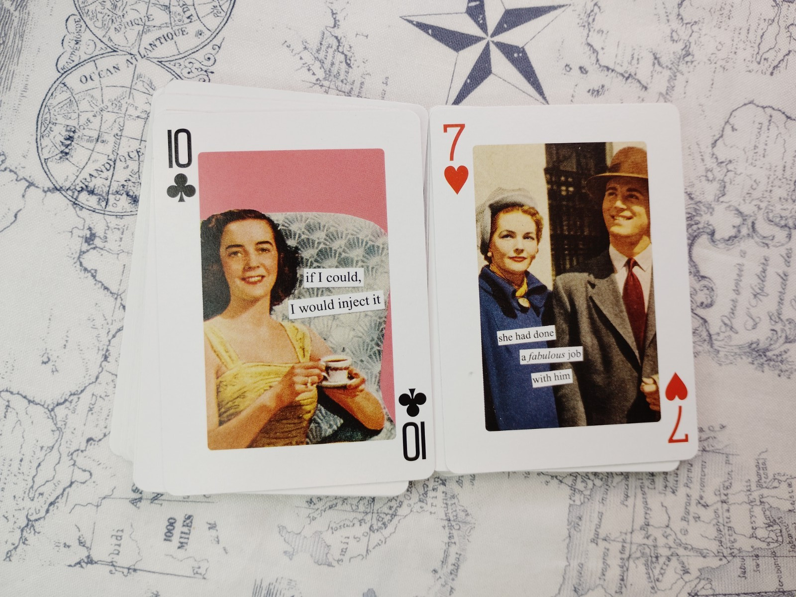 Bicycle Anne Taintor Vintage Revisited Playing Card Deck Used