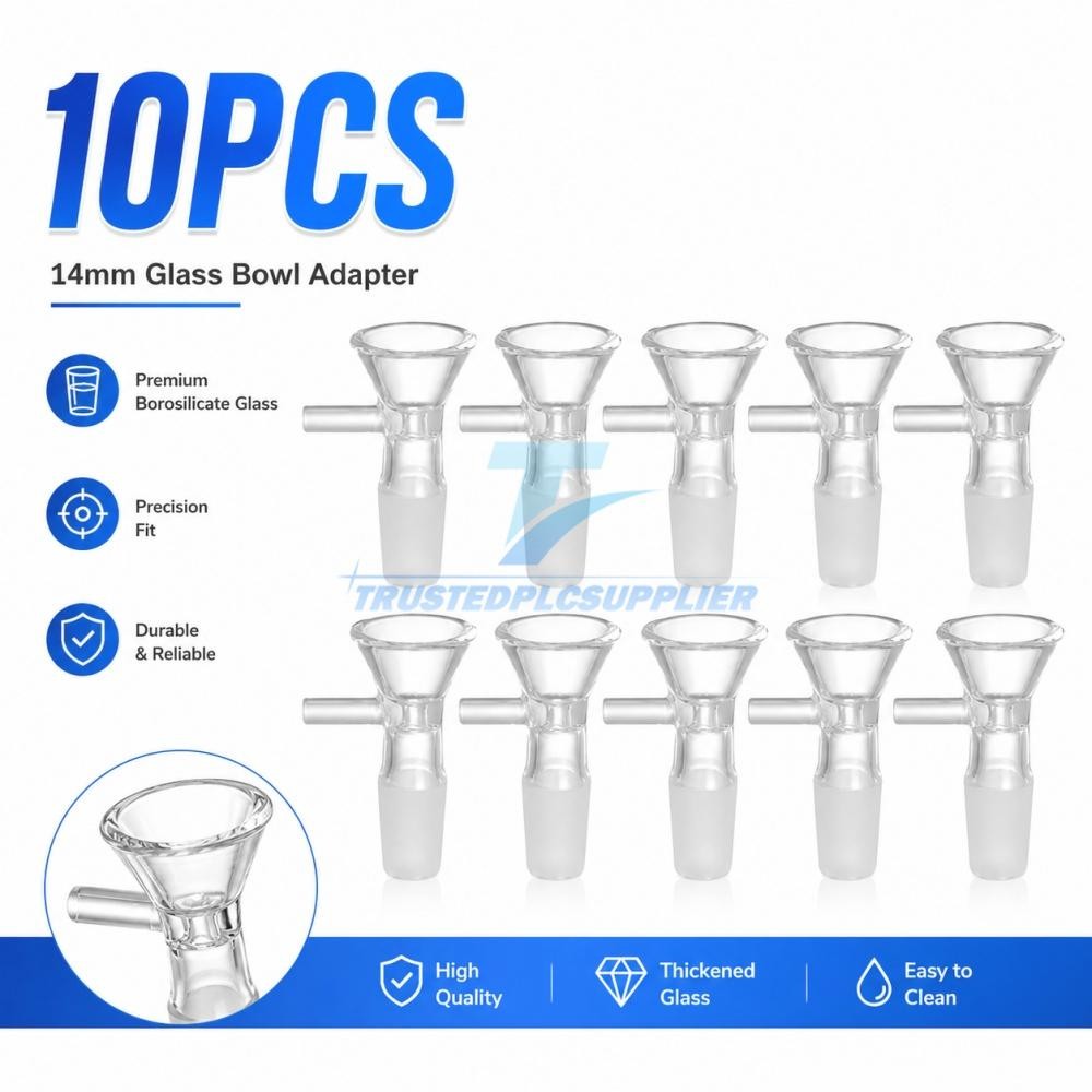 10 Pack – 14mm Male Glass Bowl for Water Pipe and Bong Replacement Heads US