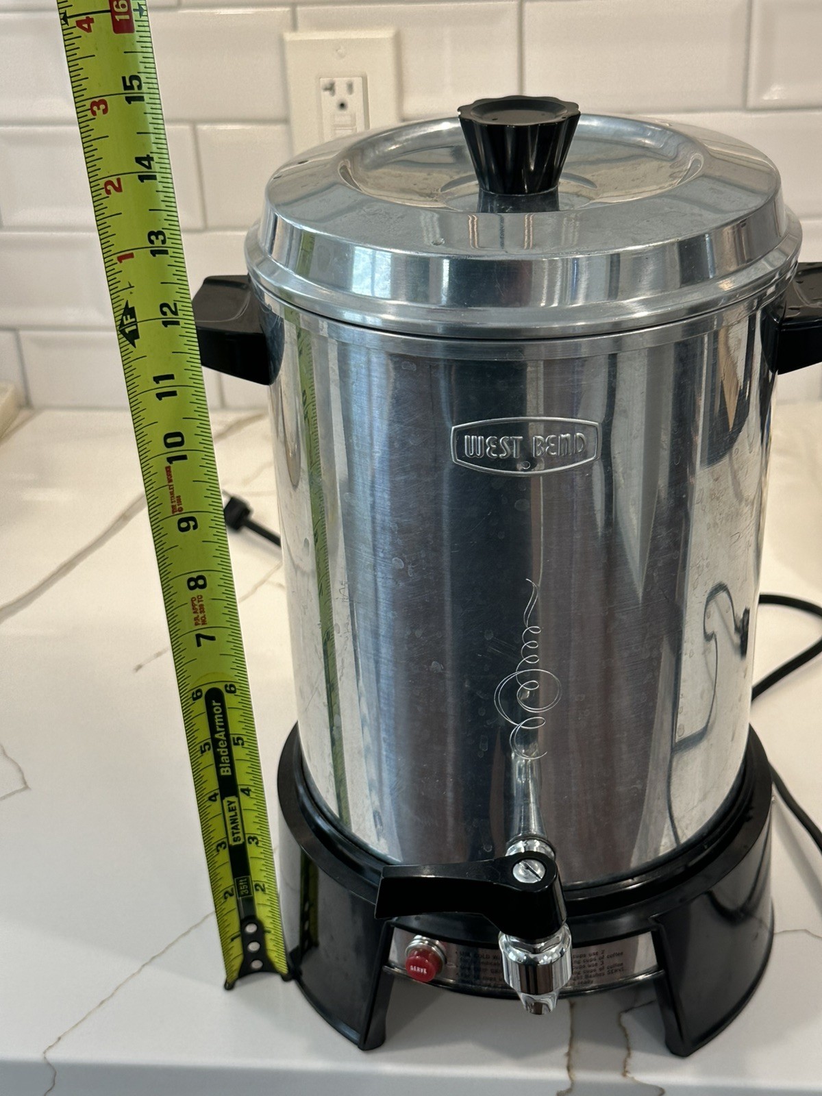 Vintage West Bend 24-Cup Stainless Steel Auto Percolator Coffee Maker w/ Spout