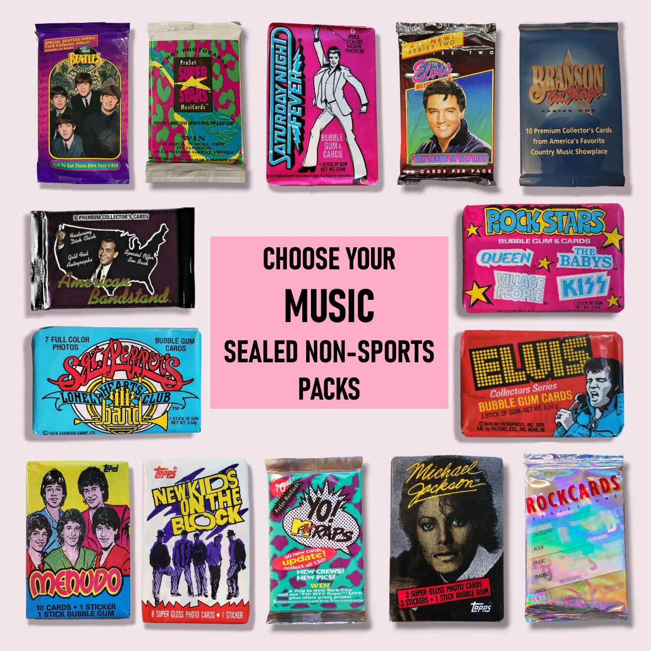 Sealed Non-Sport Music Trading Card Packs VTG – You Pick Topps, Rock, Pop, MTV