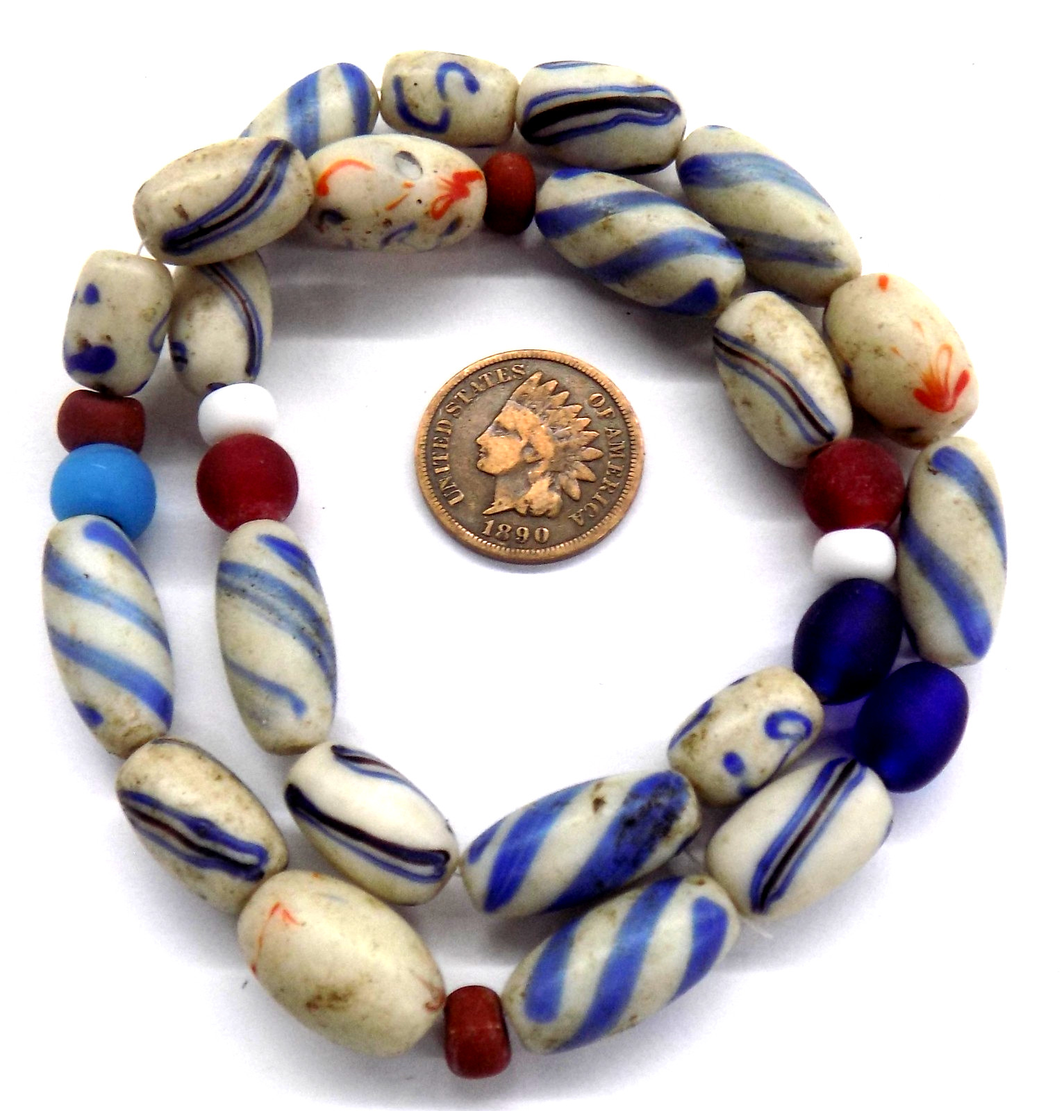 1700’s Style Strand Early Guebert Site Illinois Kaskaski Indians B7 #2 READ !