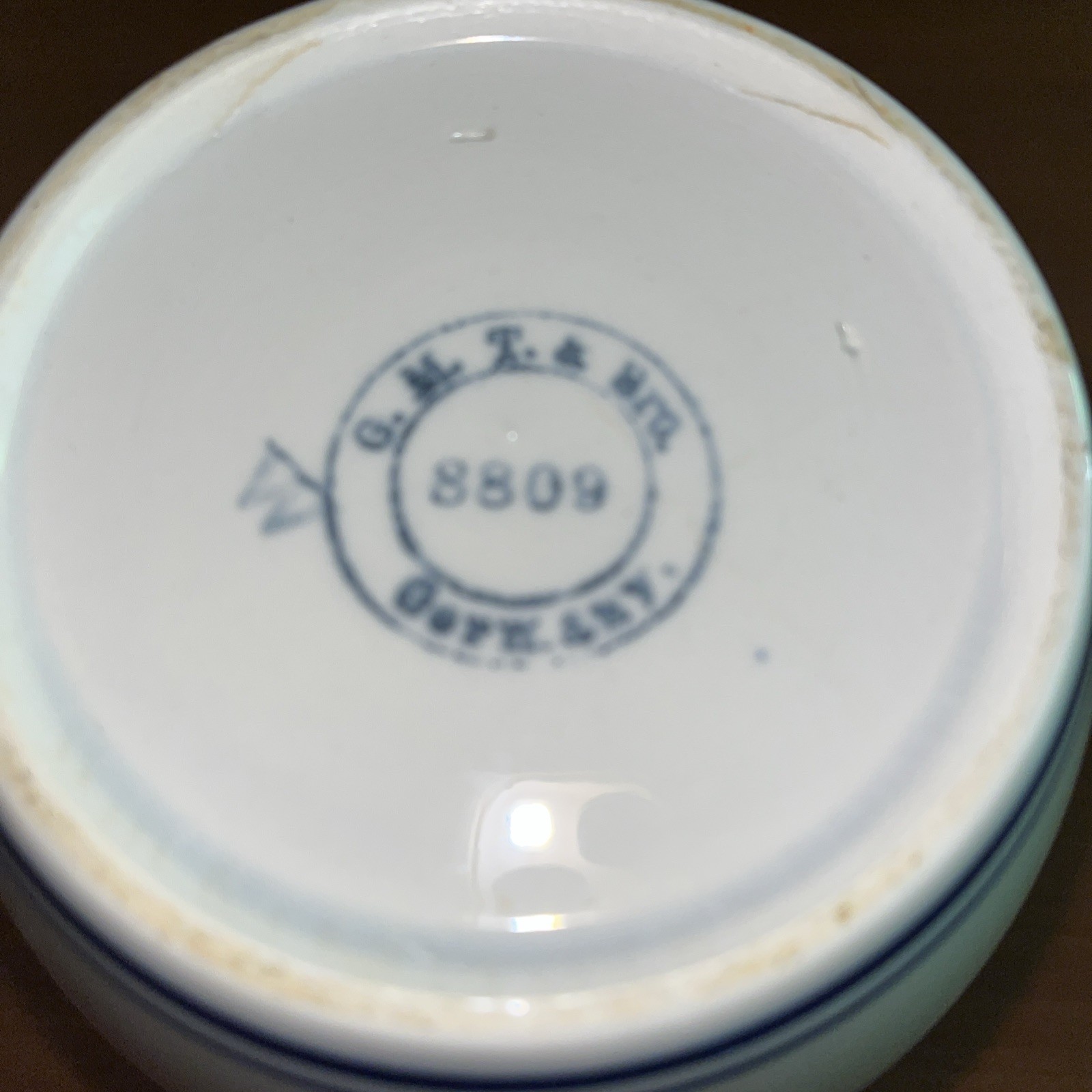 Antique G.M.T. & Bros Germany Coffee Canister 8809 Ceramic Jar Utensils 1920s