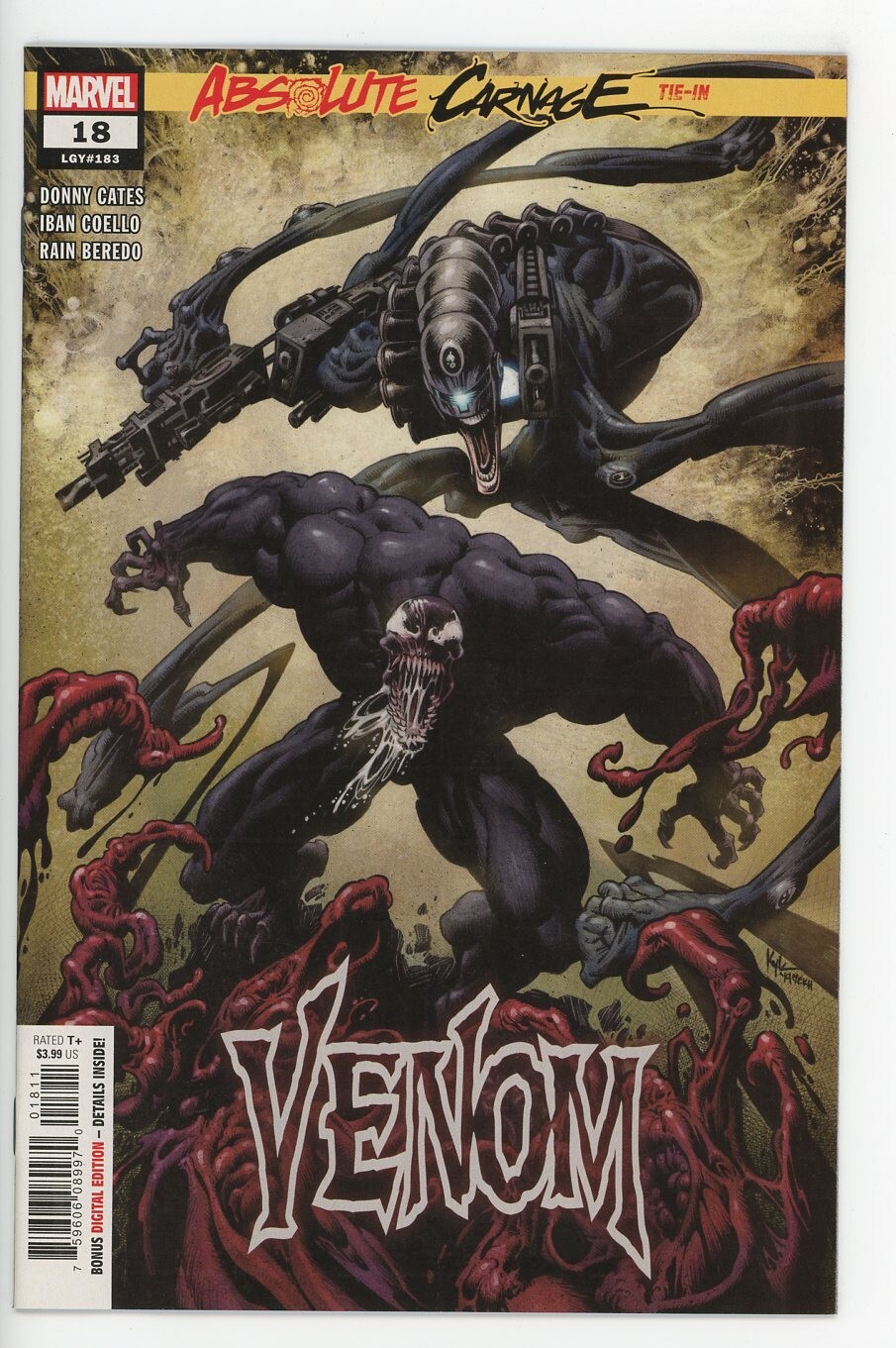 VENOM #18 NEAR MINT 2019 KYLE HOTZ 1st PRINT MARVEL COMICS b-170