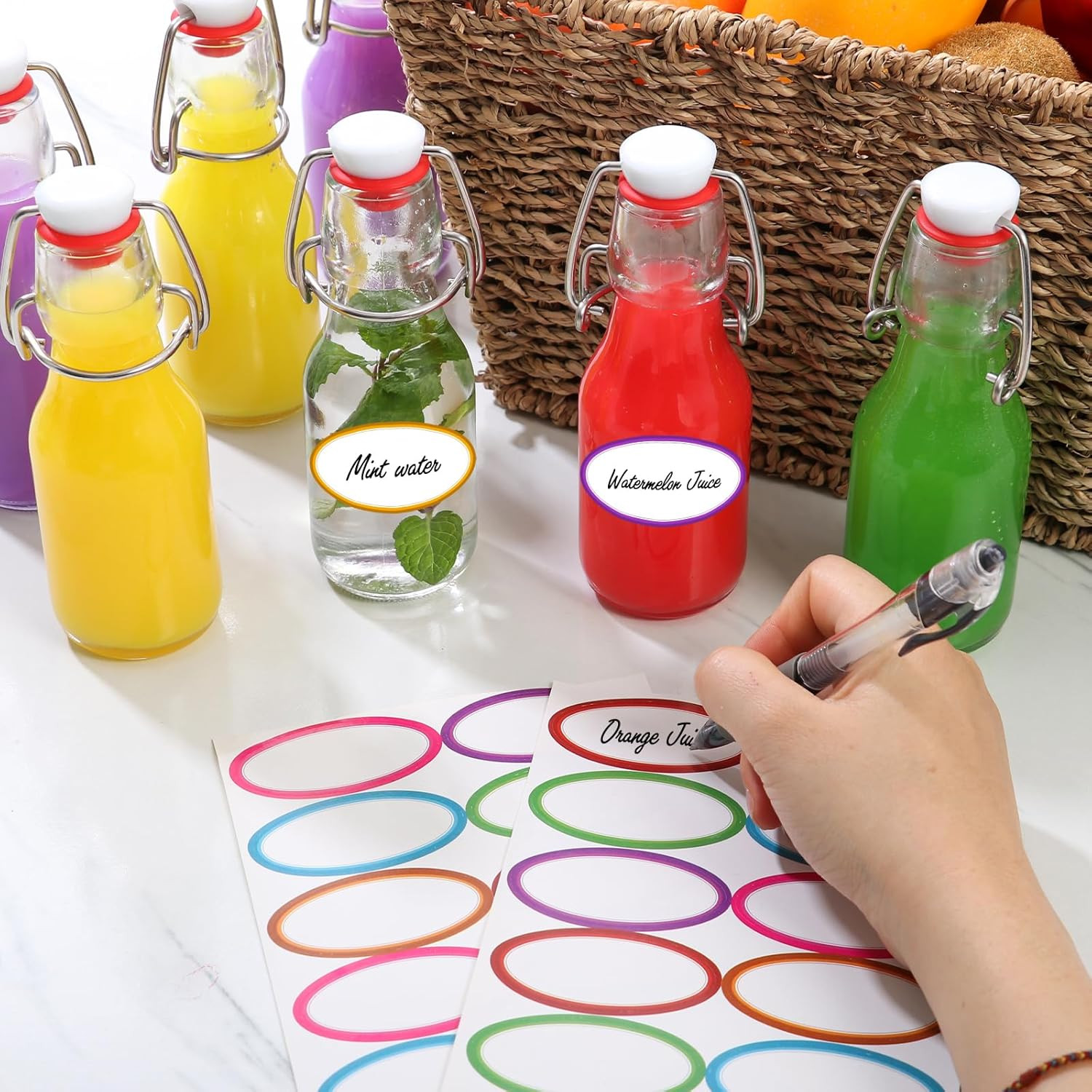 Aurotrends 4 Oz Swing Top Glass Bottles, 12 Pack for Extracts & Beverages