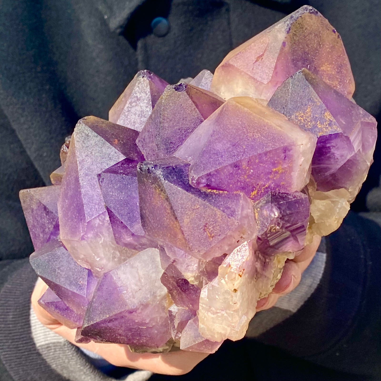 9.03LB Natural amethyst Cluster Quartz Crystal backbone mineral Specimen Healing