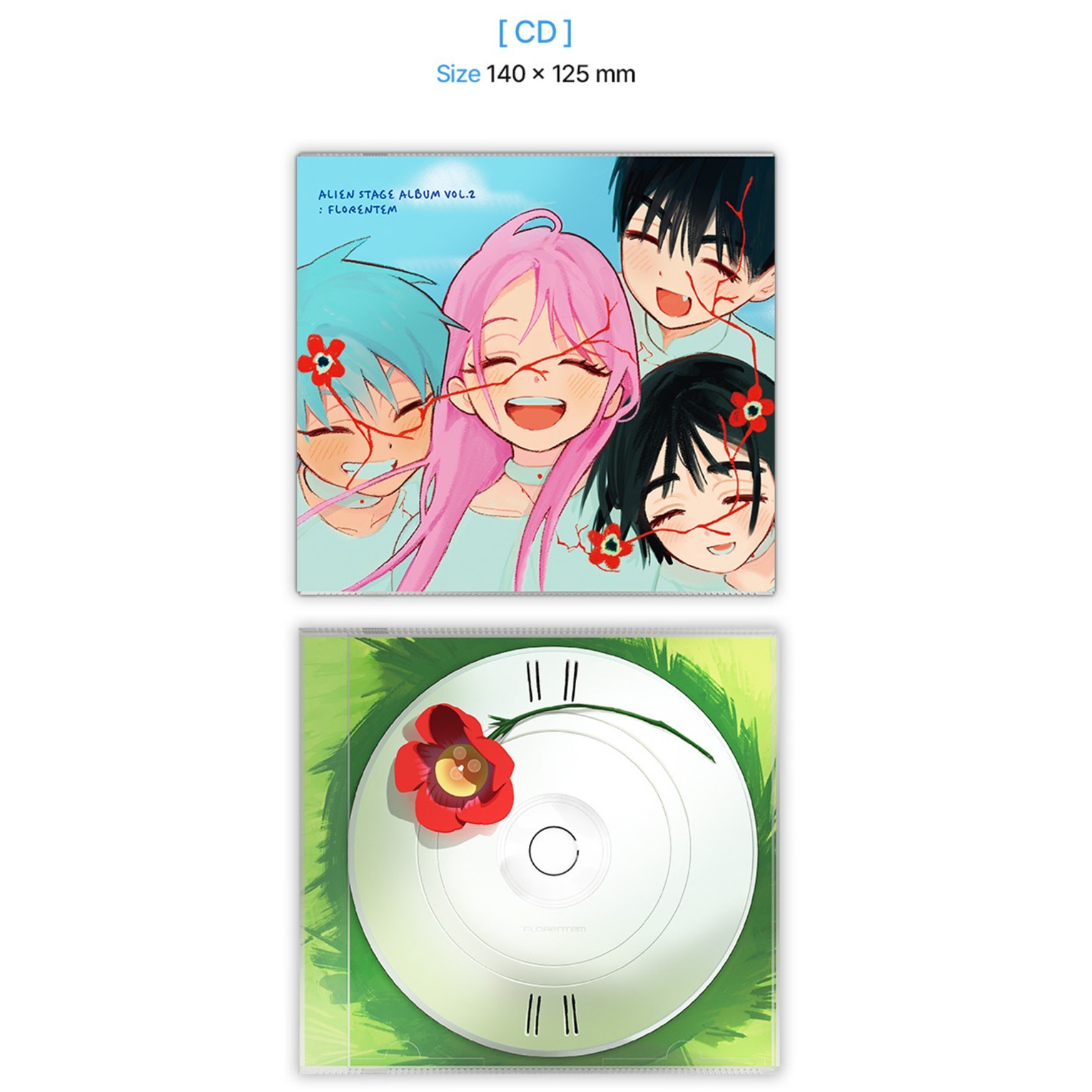 Alien Stage Official Album VOL.1 + VOL.2 Soundtrack CD Postcards Polaroid Korean